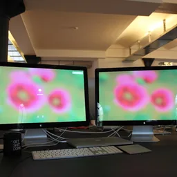 Datenvisualisierung auf zwei Monitoren