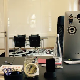 Arbeitsplatz mit iMac im Ninja-Look